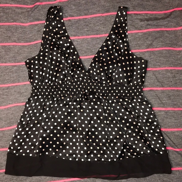 BCBG Polka Dot Tank Blouse - Picture 2 of 5
